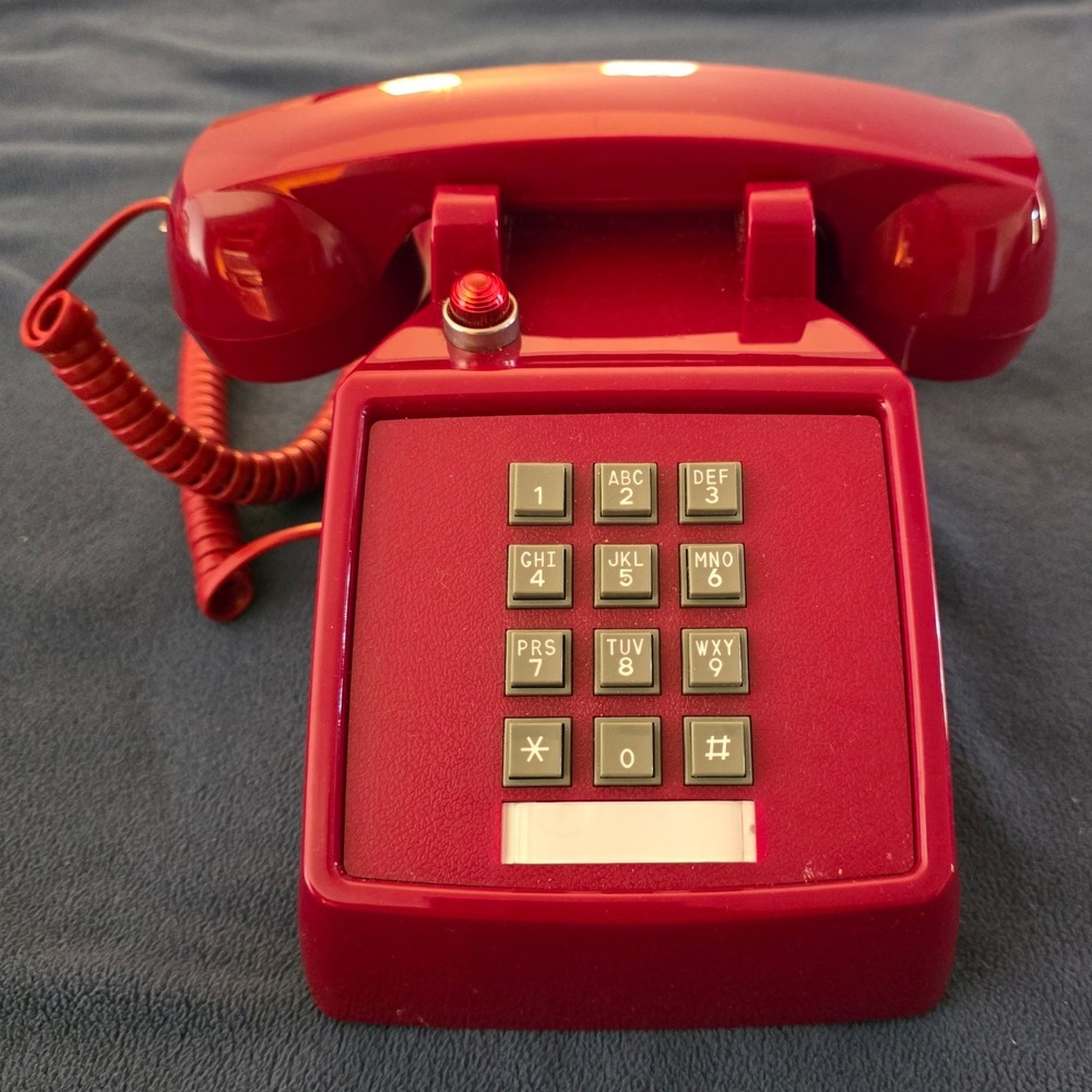 Vintage Bittel Telephone Retro Red HA9888(25)T Corded Landline Desk Phone